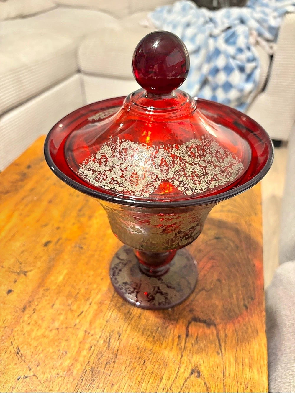 Vintage Footed Candy Dish Paden City Glass Manufacturing Company 1930s